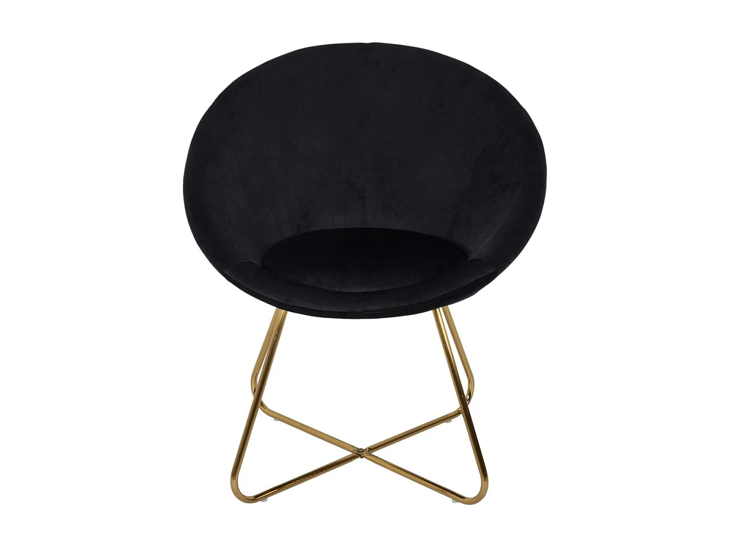 Fauteuil Design Velours "Karl" 83cm Noir