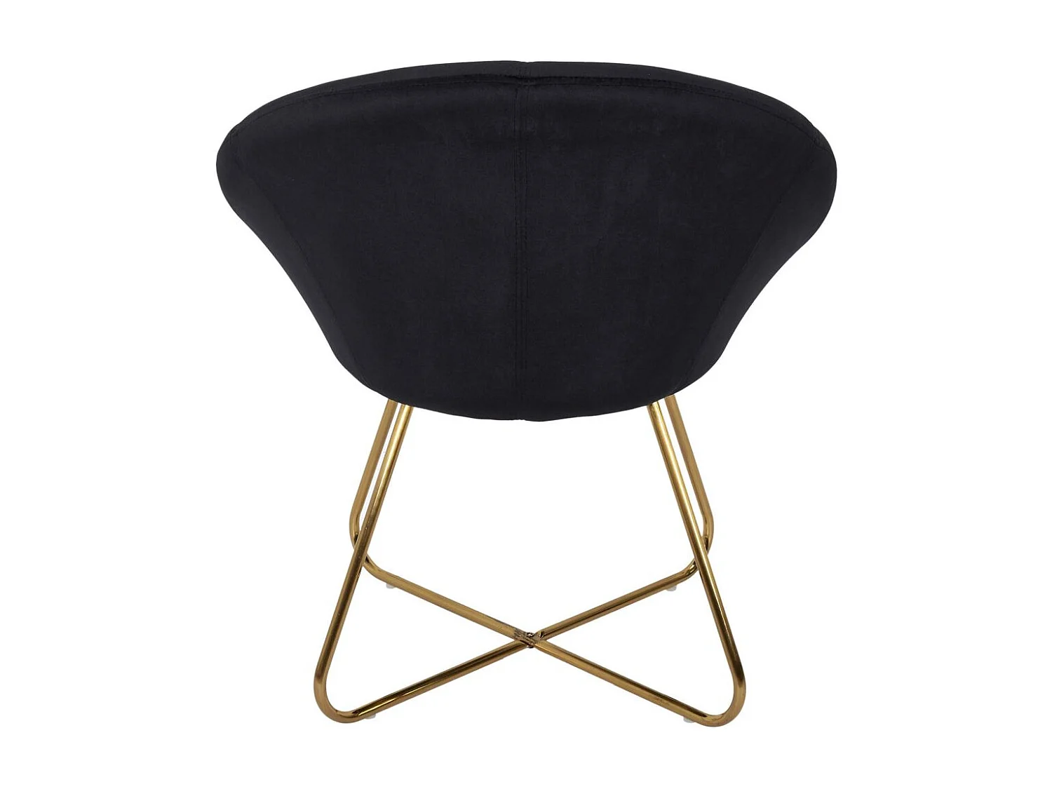Fauteuil Design Velours "Karl" 83cm Noir