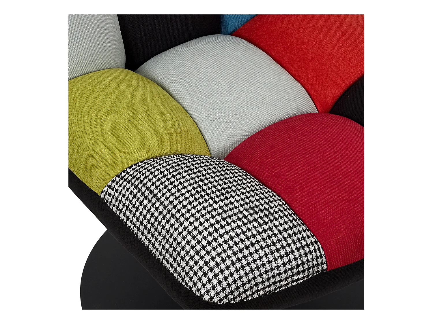 Fauteuil Pivotant Anton Patchwork Multicolore