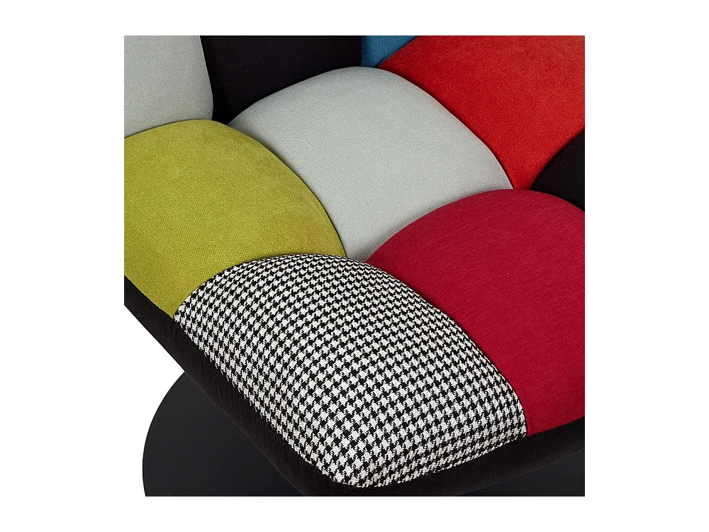 Fauteuil Pivotant Anton Patchwork Multicolore