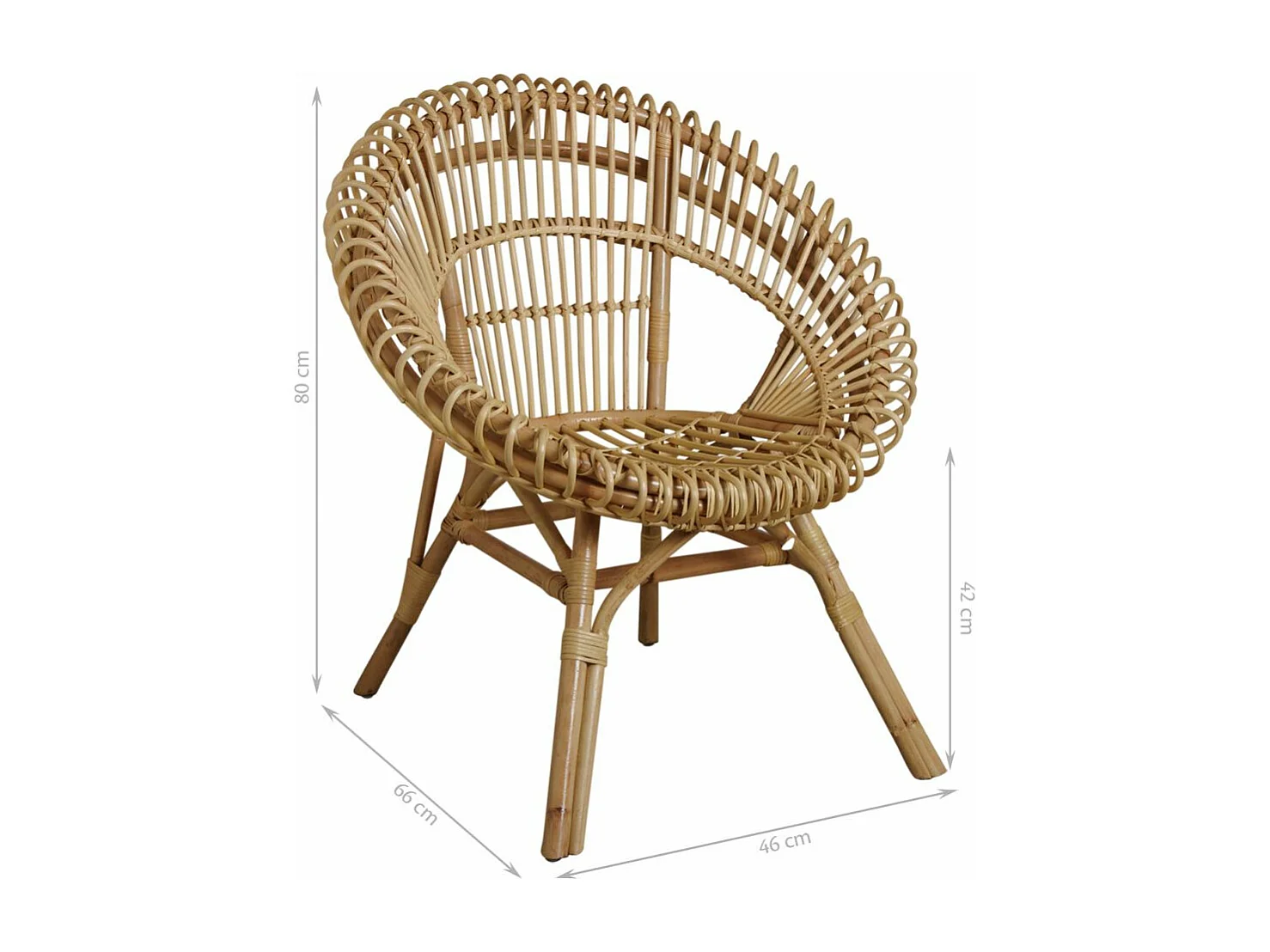 Fauteuil soleil en rotin