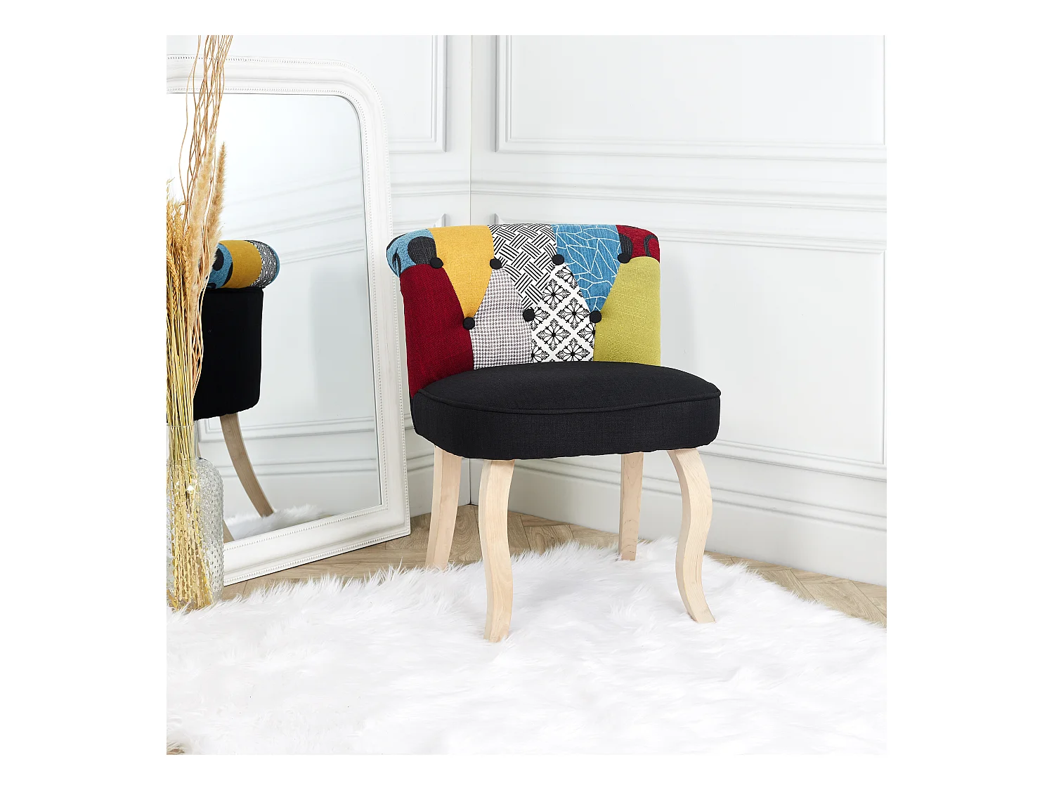 Fauteuil Eleonor Patchwork Multicolore