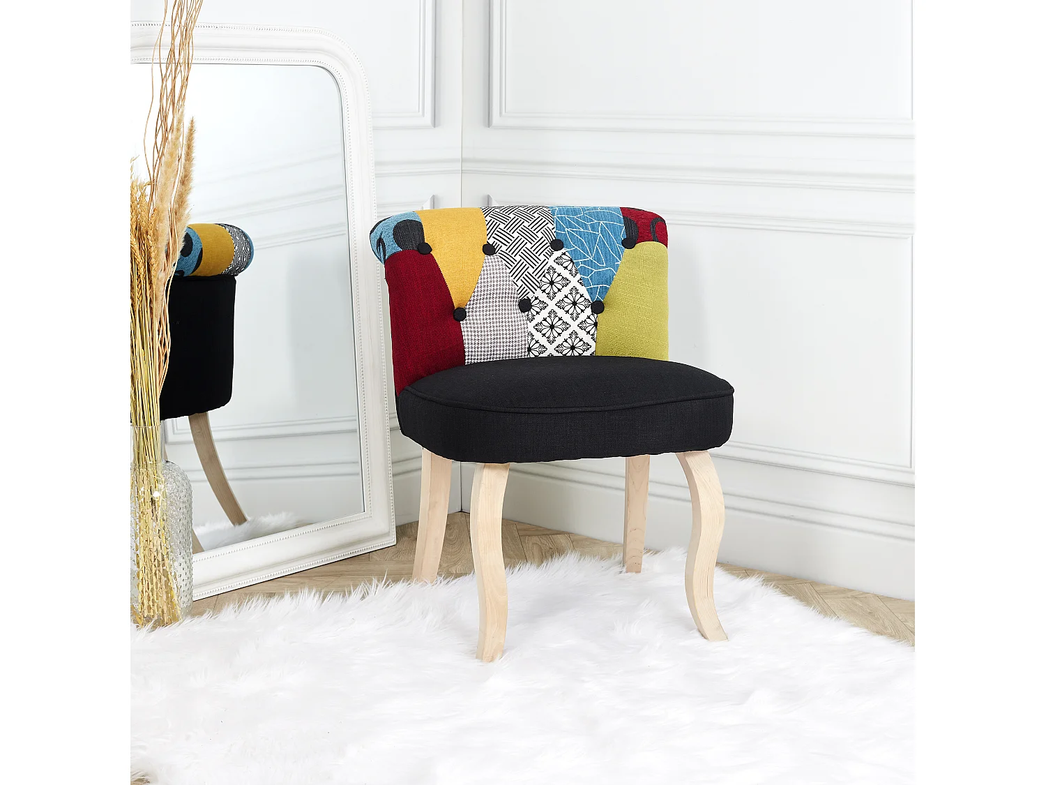 Fauteuil Eleonor Patchwork Multicolore