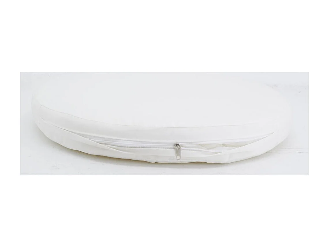 Fauteuil Emmanuelle artisanal en rotin Rotin laqué blanc