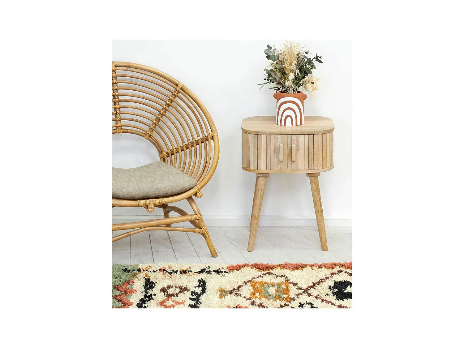 Fauteuil en rotin naturel  ajouré