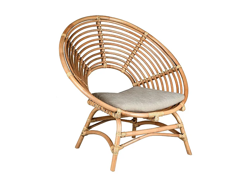 Fauteuil en rotin naturel  ajouré