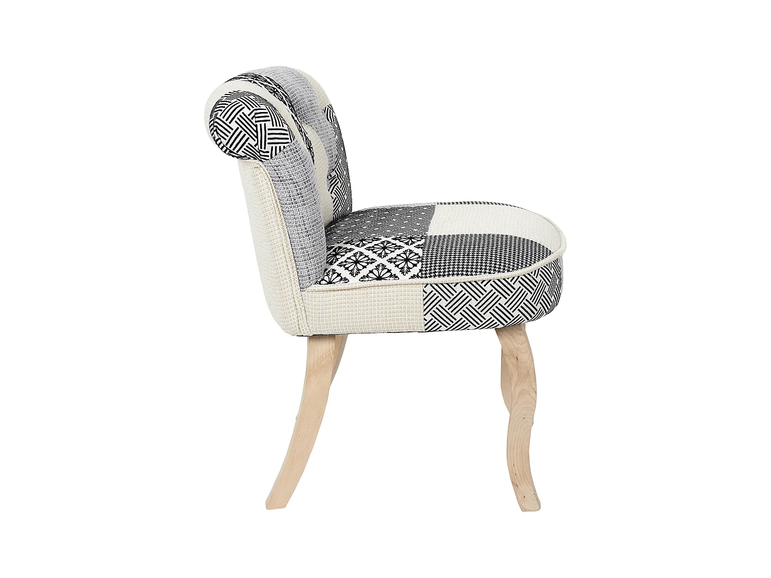 Fauteuil Eleonor Patchwork Gris Gris, Multicolore