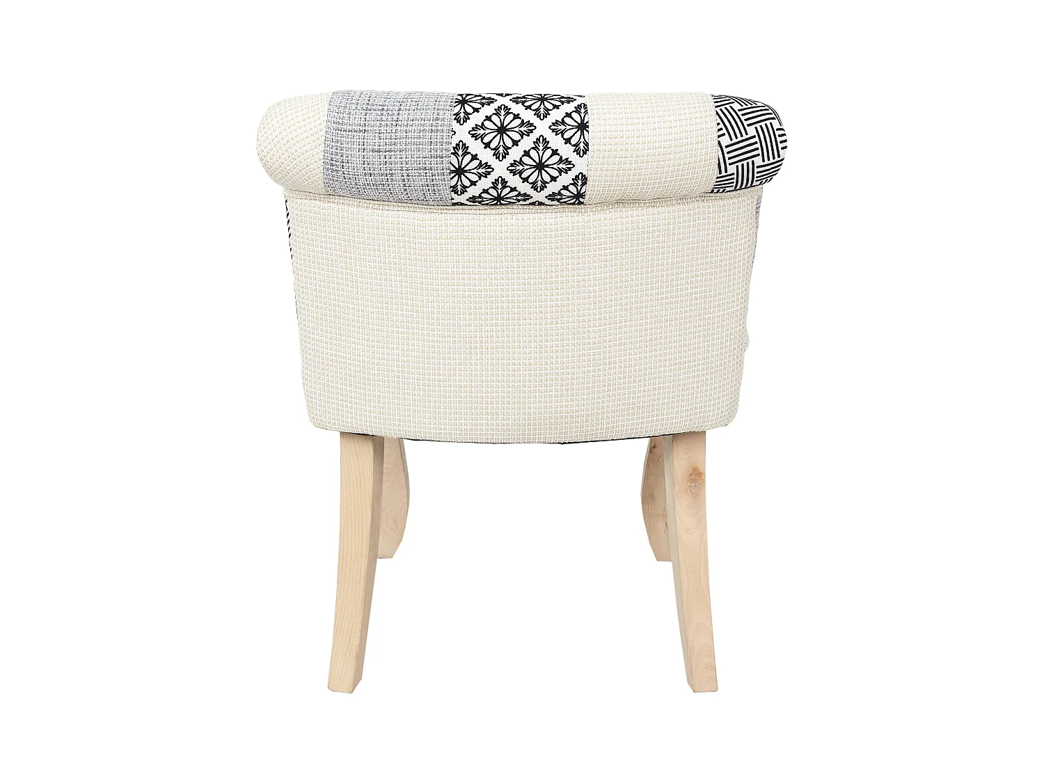 Fauteuil Eleonor Patchwork Gris Gris, Multicolore