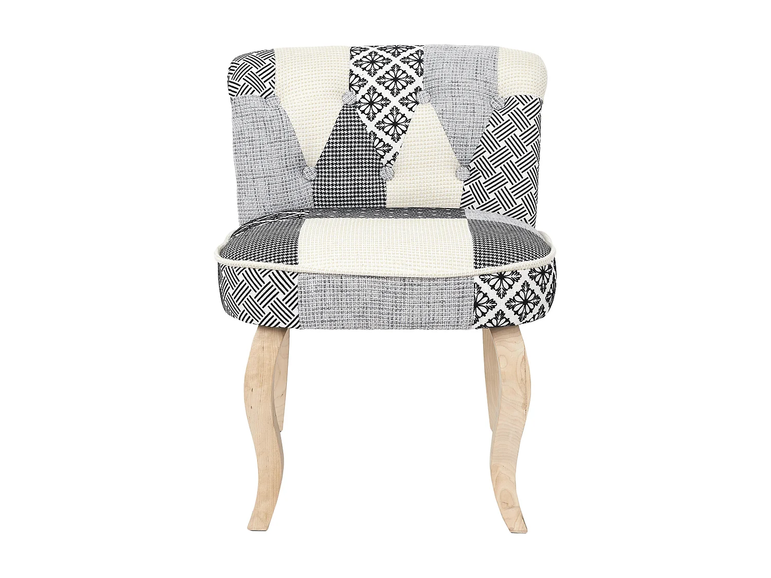 Fauteuil Eleonor Patchwork Gris Gris, Multicolore