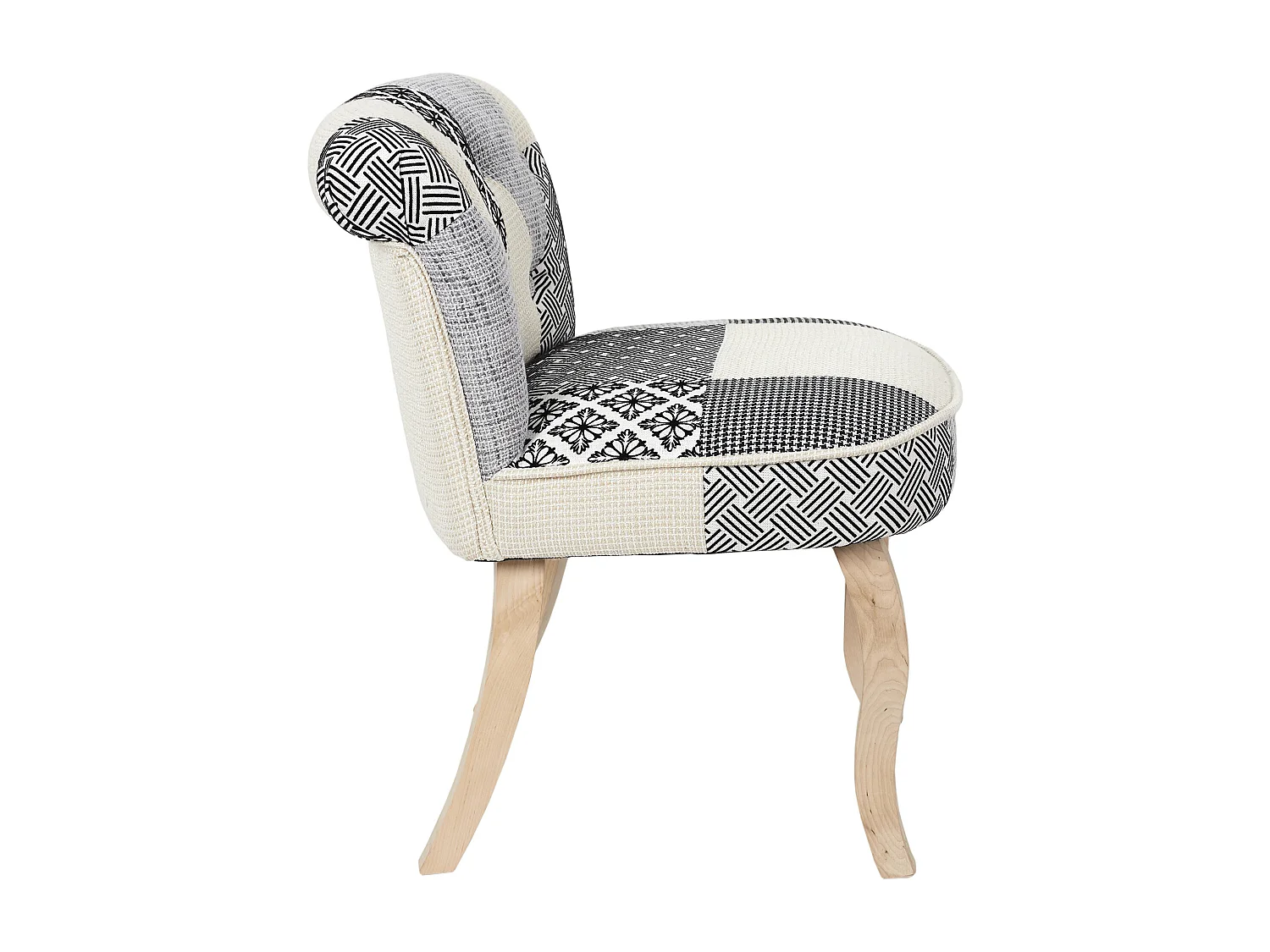 Fauteuil Eleonor Patchwork Gris Gris, Multicolore