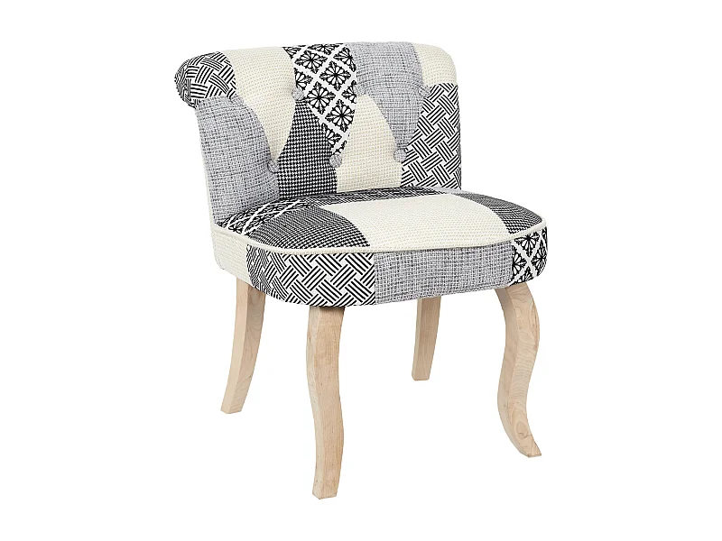 Fauteuil Eleonor Patchwork Gris Gris, Multicolore