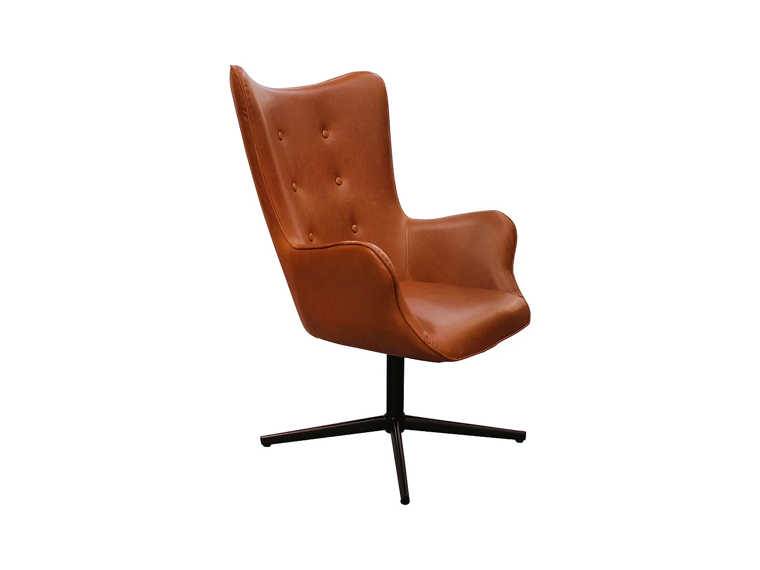 Fauteuil Helsinki Pu Marron Marron