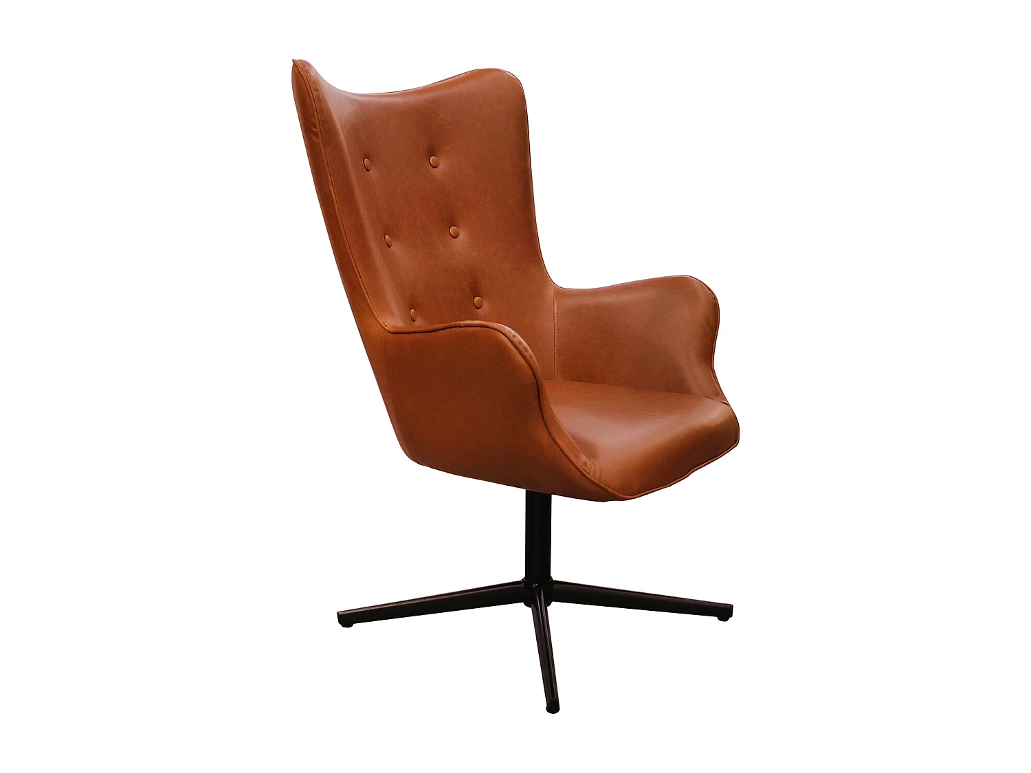 Fauteuil Helsinki Pu Marron Marron