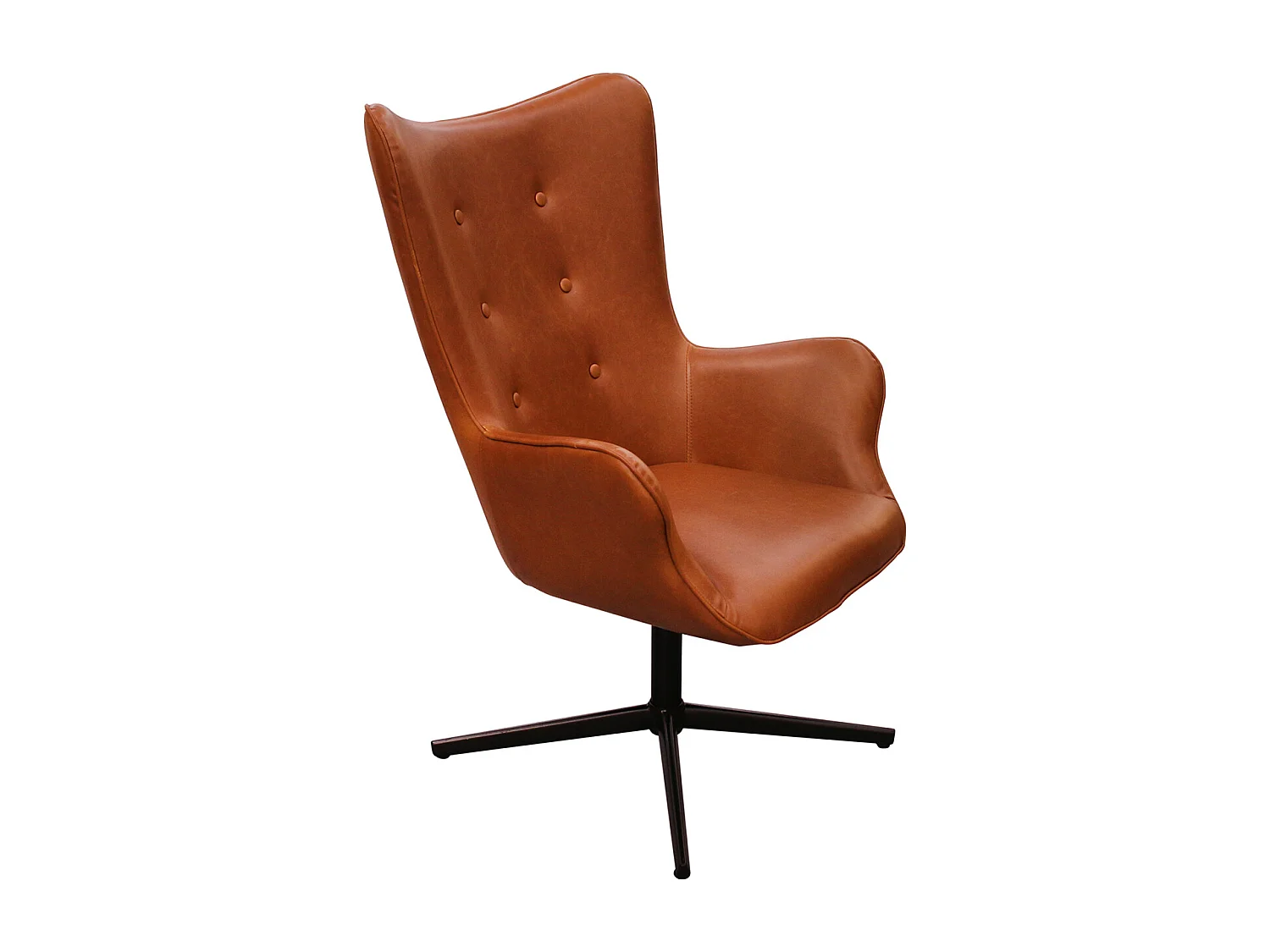 Fauteuil Helsinki Pu Marron Marron