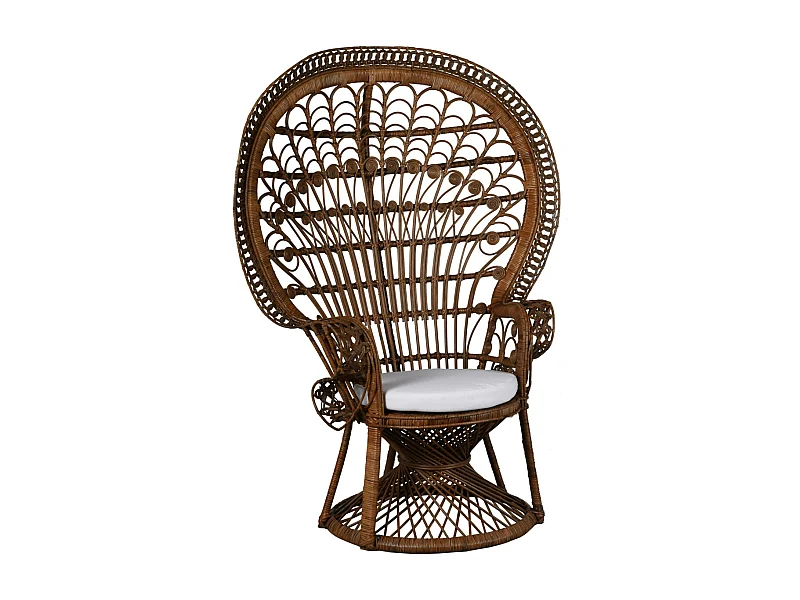 Fauteuil Emmanuelle en rotin Paon