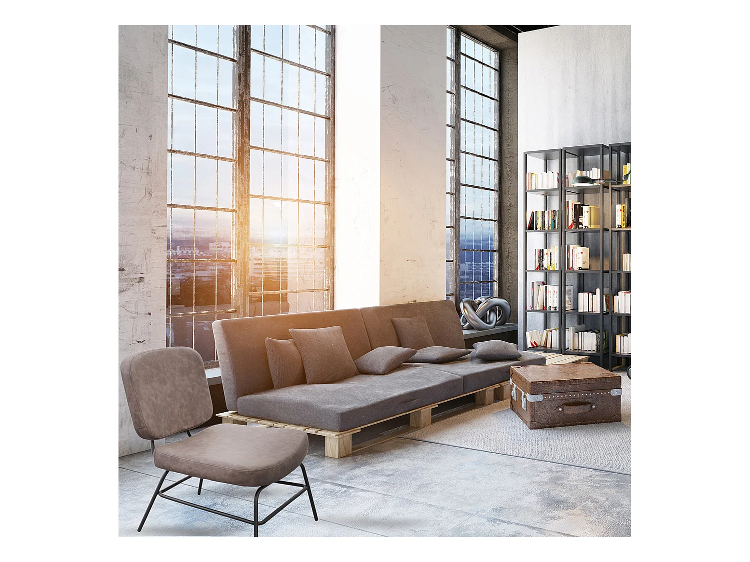 Fauteuil Detroit Gris Gris