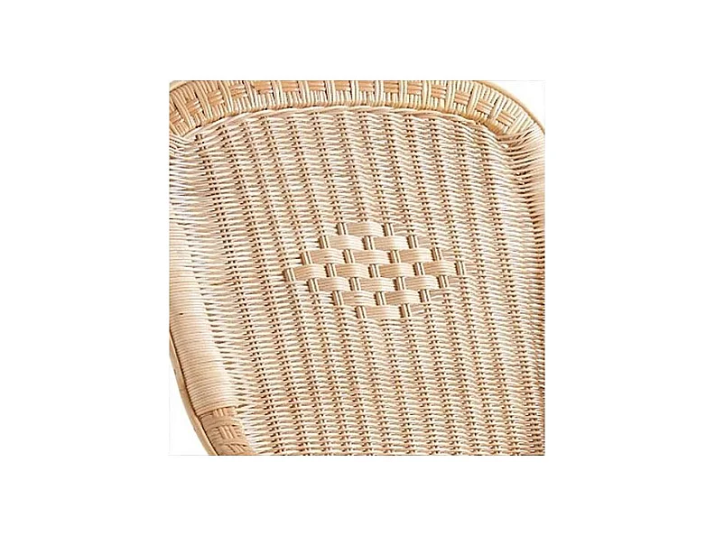 Fauteuil rotin dossier haut naturel