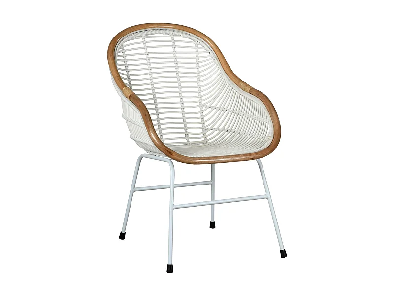 Fauteuil en rotin synthétique ajouré Luce