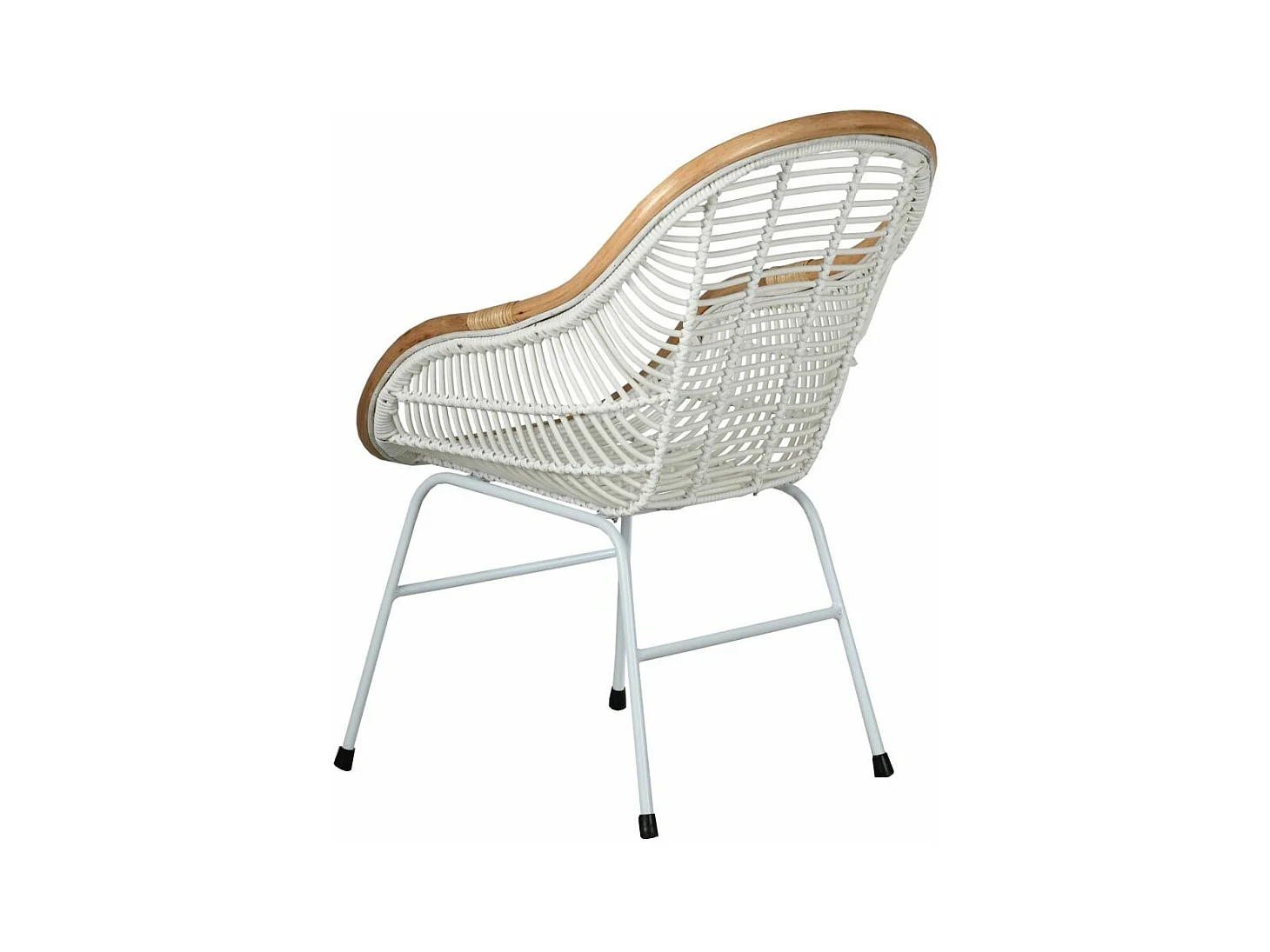 Fauteuil en rotin synthétique ajouré Luce