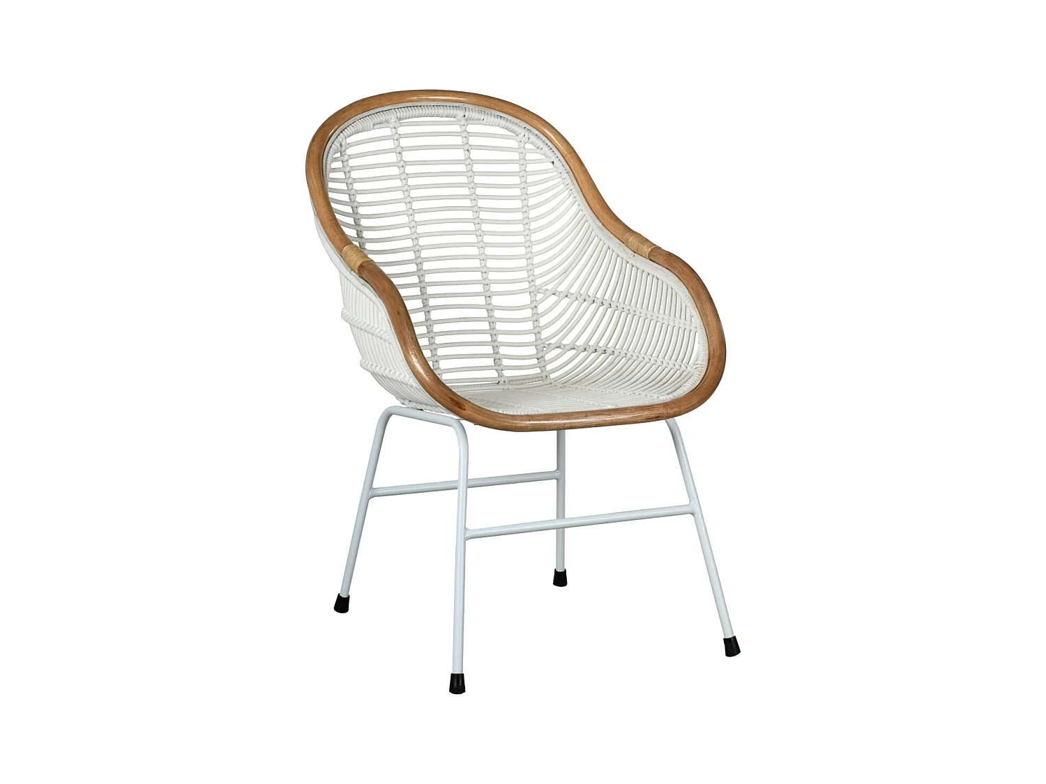 Fauteuil en rotin synthétique ajouré Luce