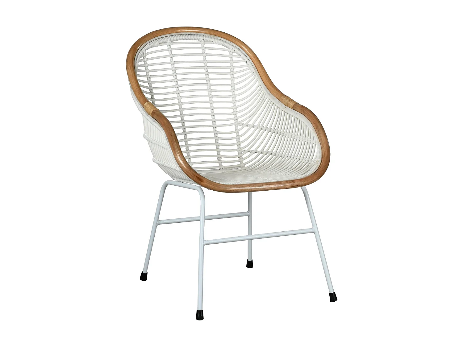 Fauteuil en rotin synthétique ajouré Luce