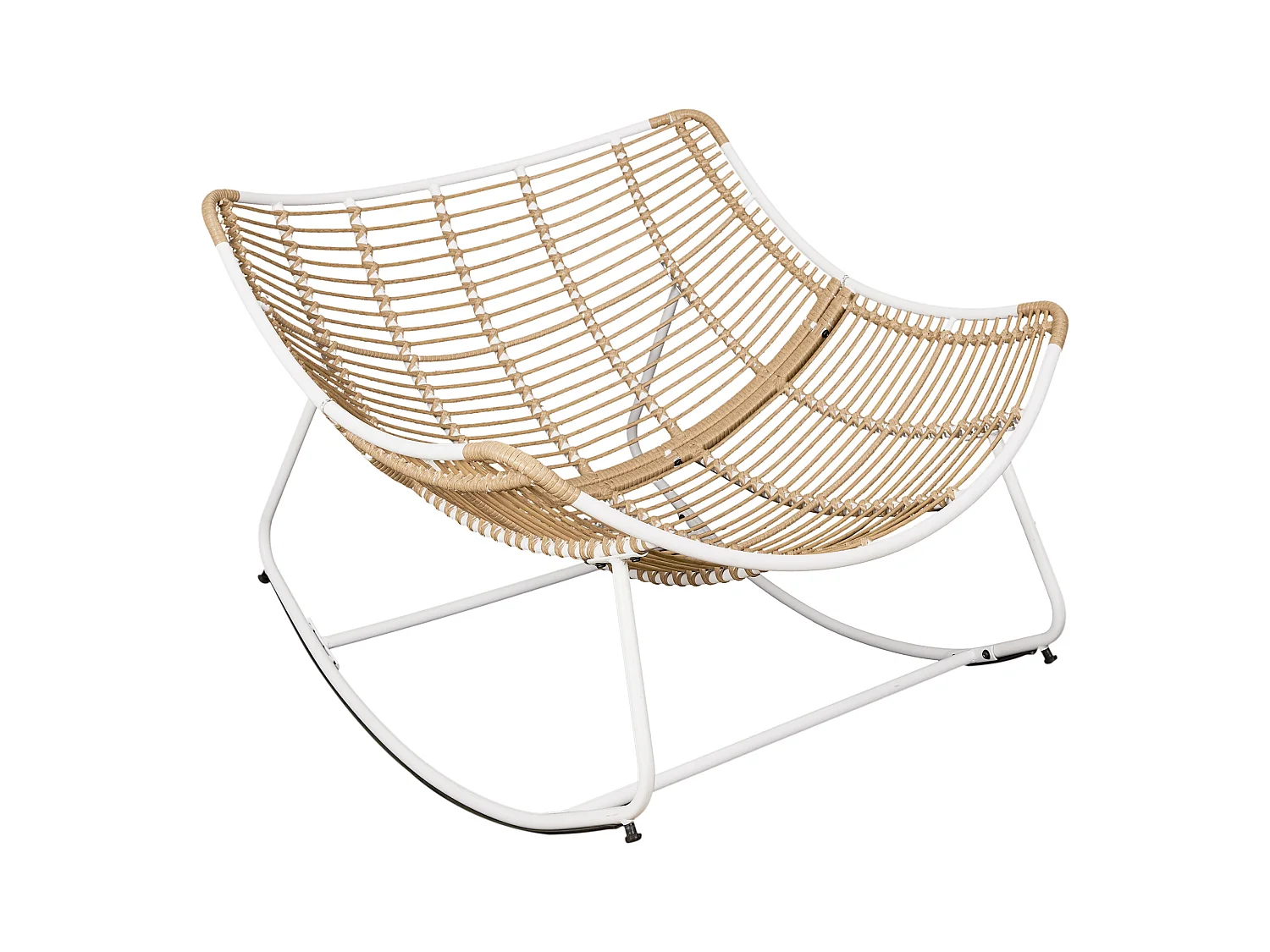 Fauteuil Bouclette Odin Blanc, Marron