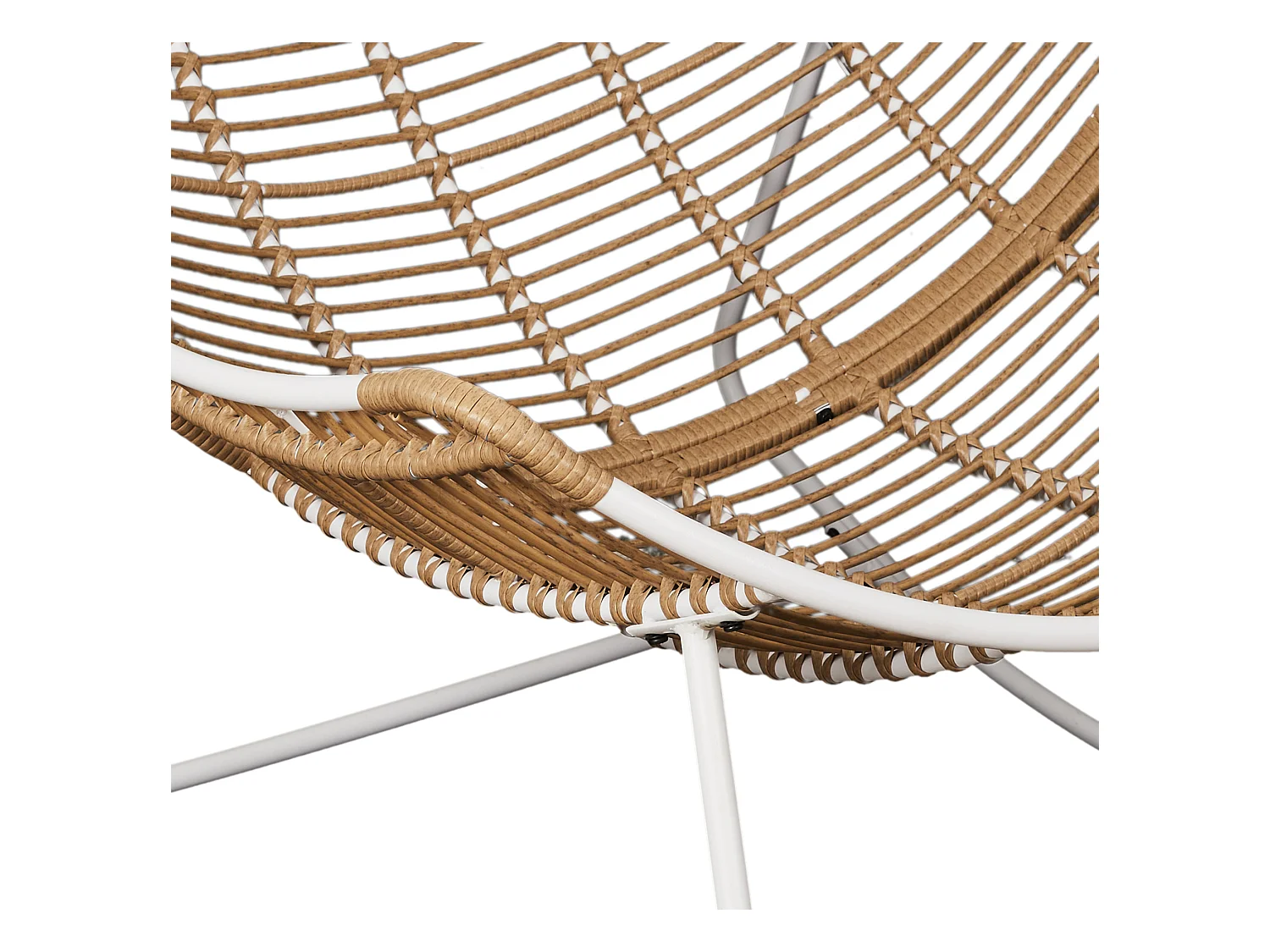 Fauteuil Bouclette Odin Blanc, Marron