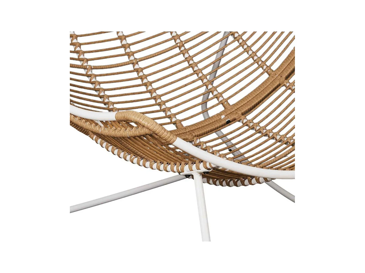 Fauteuil Bouclette Odin Blanc, Marron