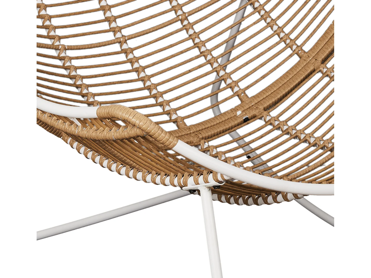 Fauteuil Bouclette Odin Blanc, Marron