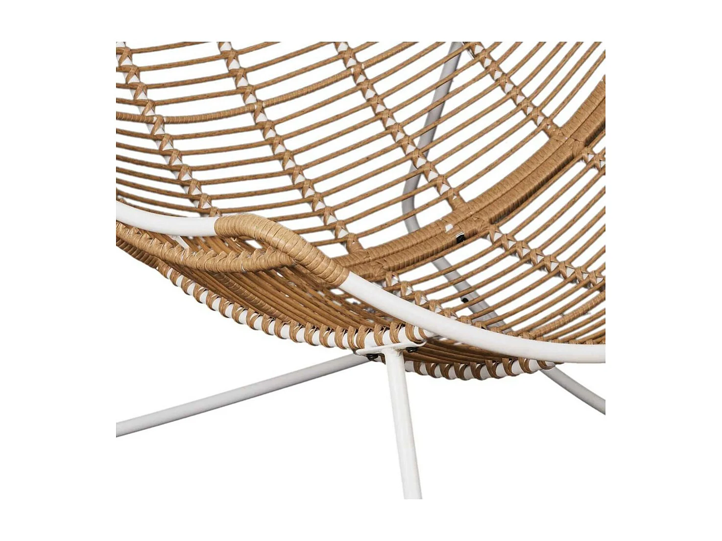 Fauteuil Bouclette Odin Blanc, Marron