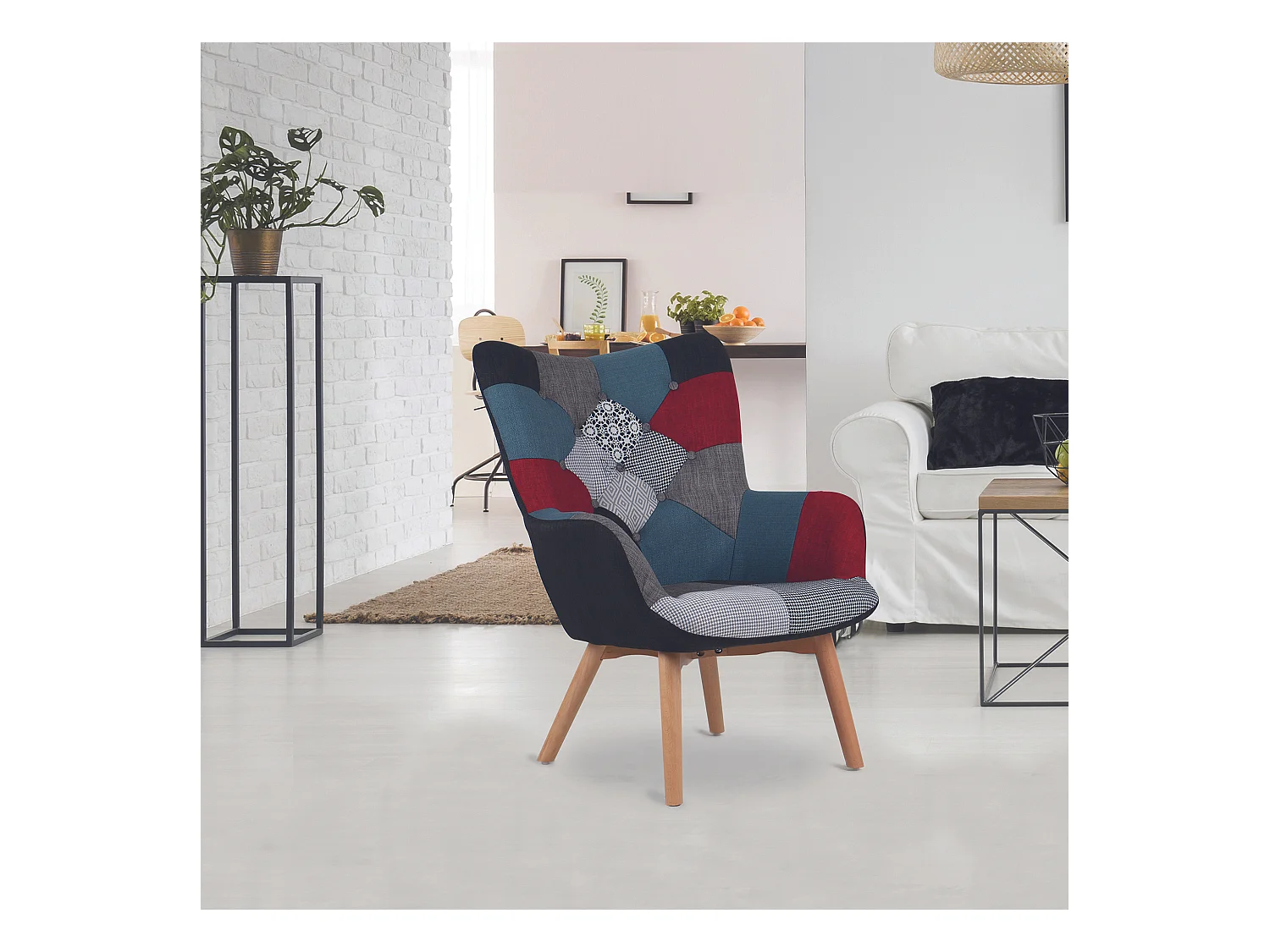 Fauteuil Milano Patchwork Multicolore