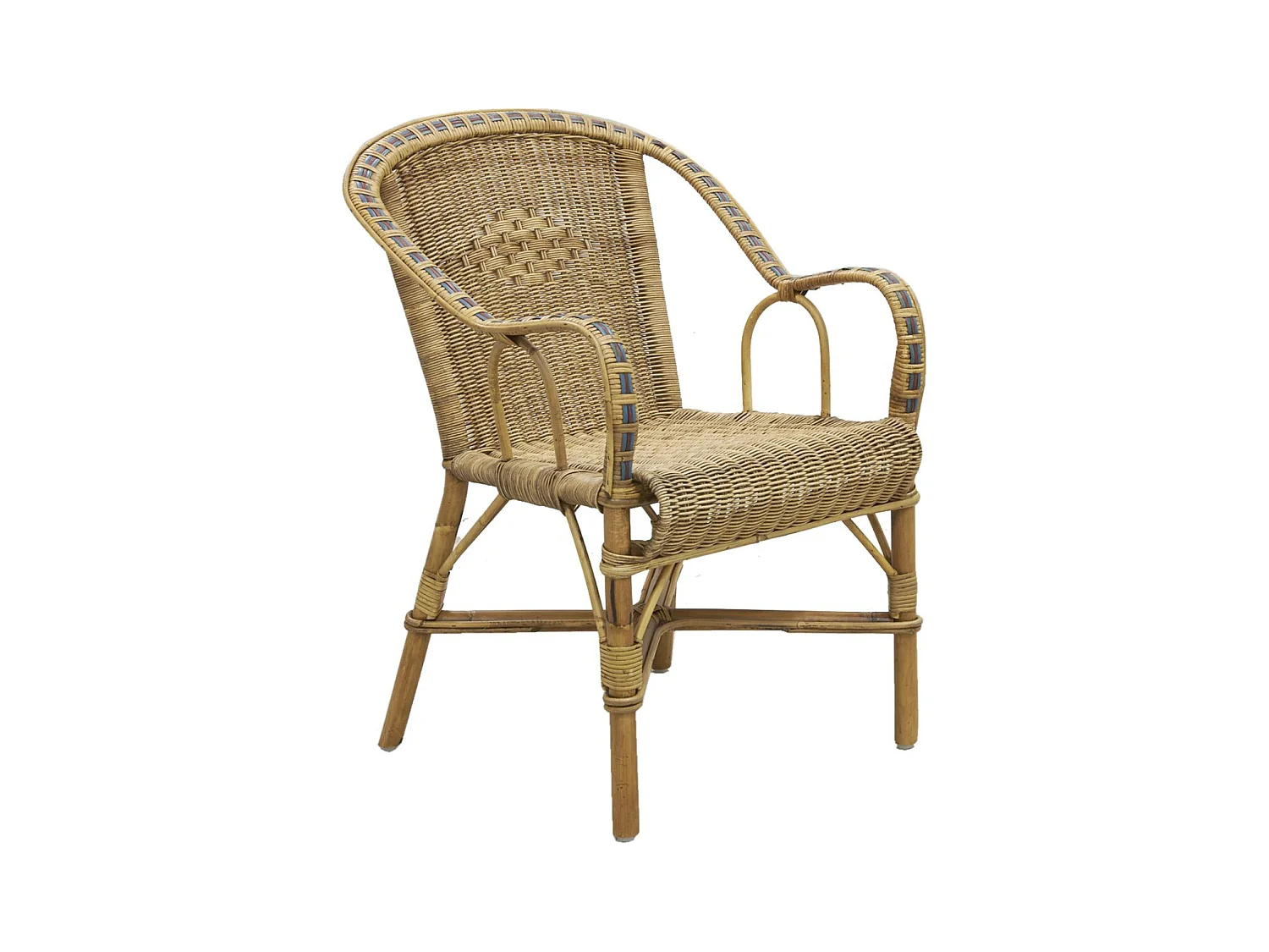 Fauteuil en manau et rotin Victor