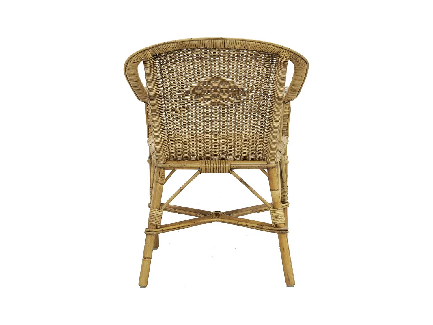 Fauteuil en manau et rotin Victor