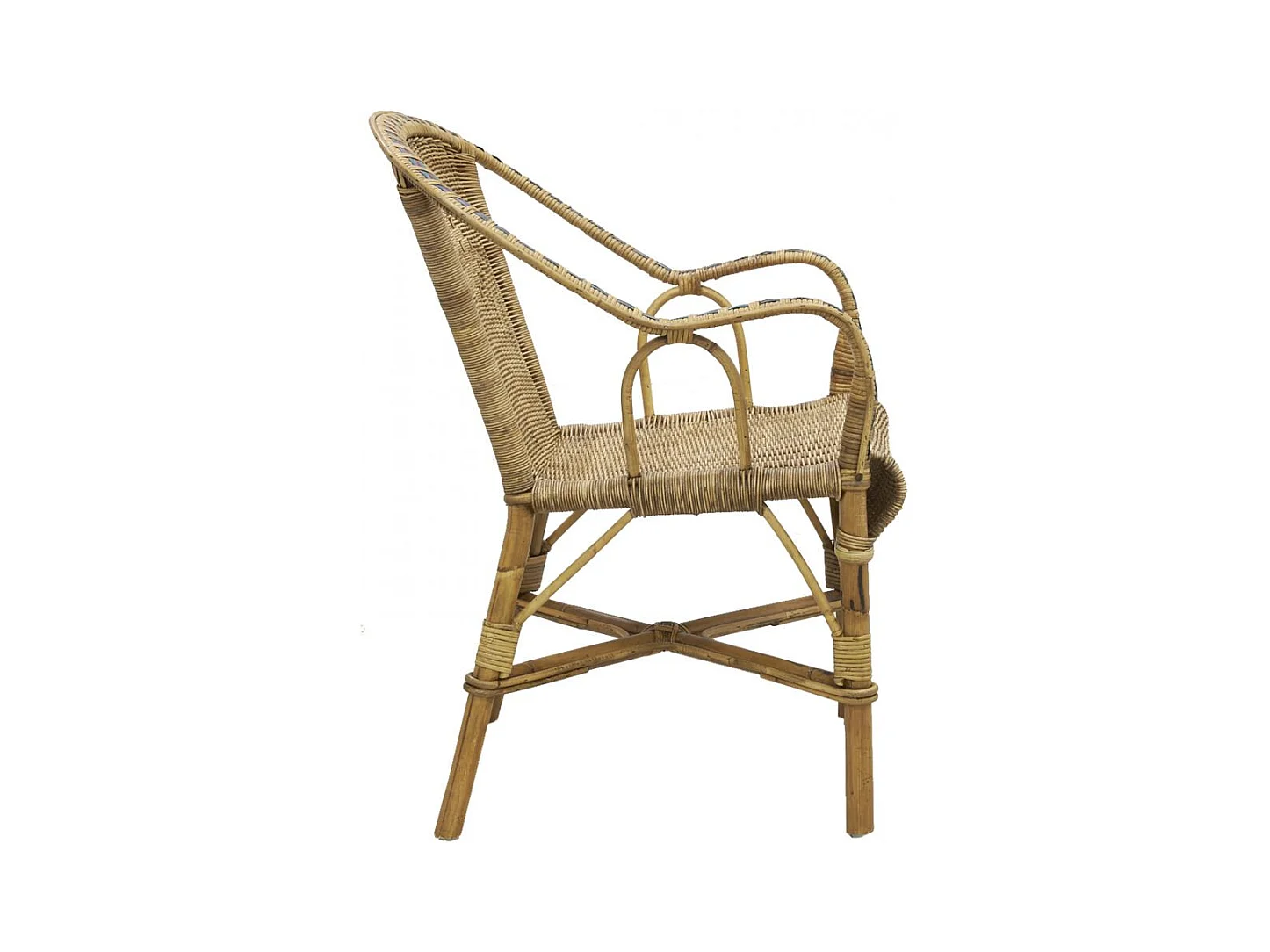 Fauteuil en manau et rotin Victor