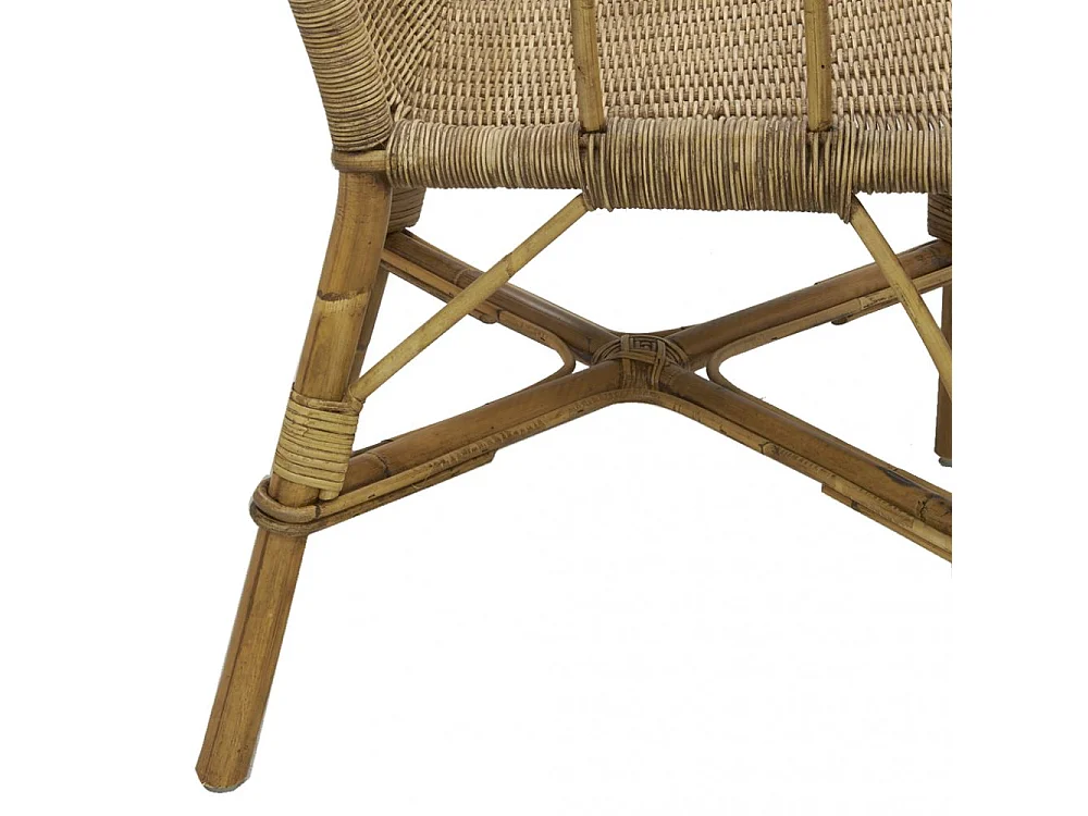 Fauteuil en manau et rotin Victor