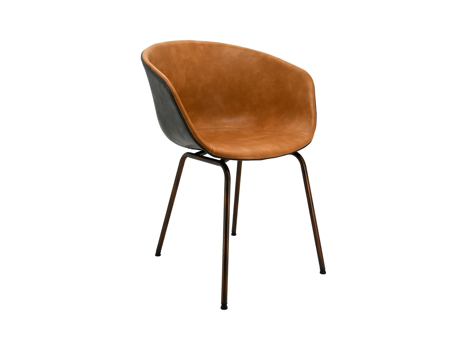 Fauteuil en polyuréthane camel