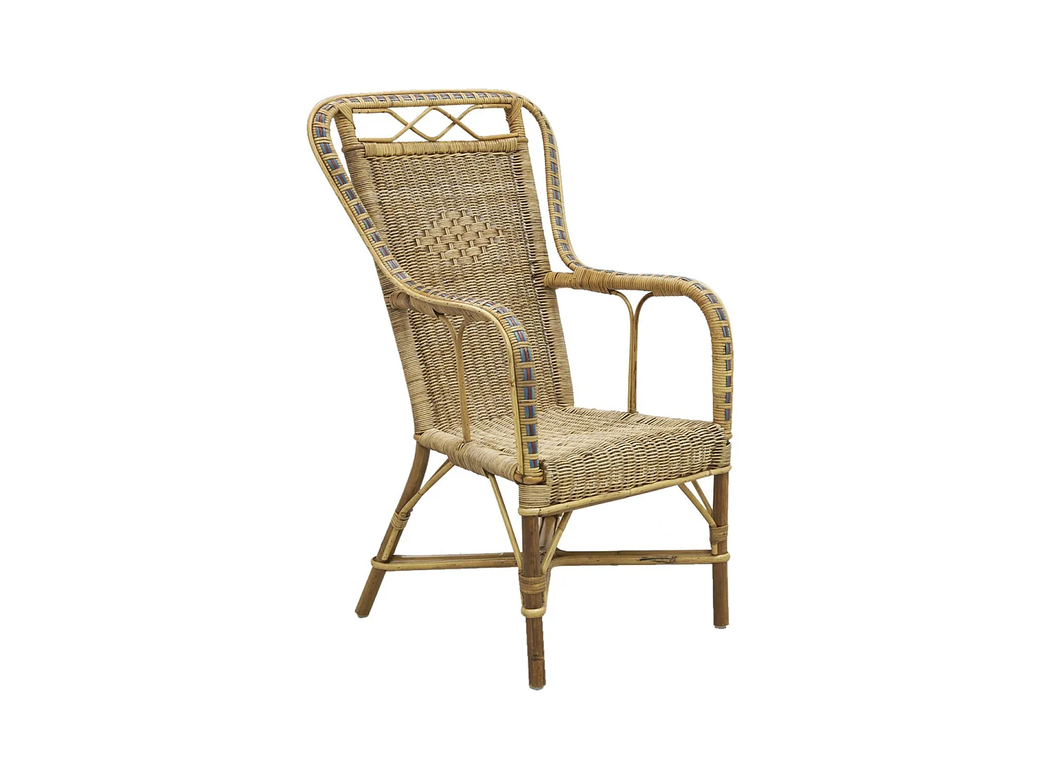 Fauteuil haut en manau et rotin Medan