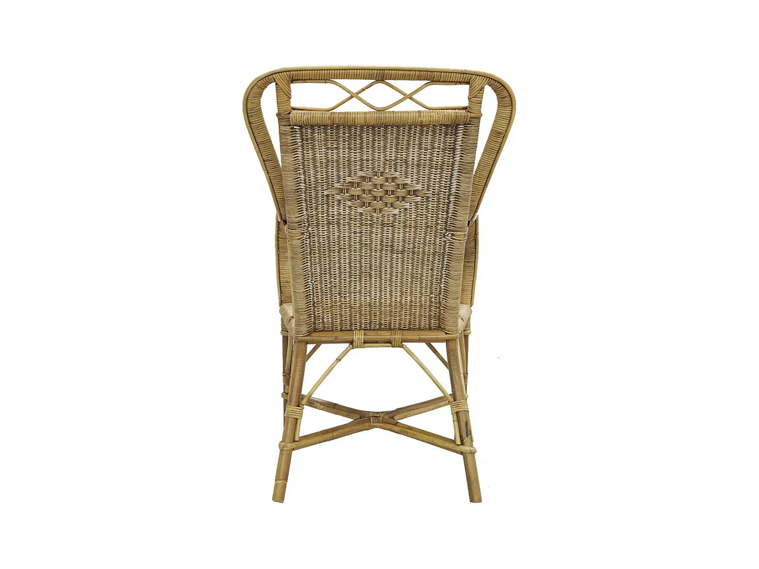 Fauteuil haut en manau et rotin Medan