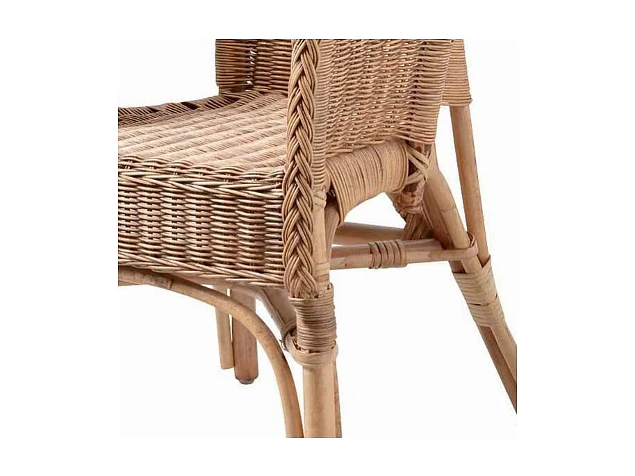 Fauteuil avec coussin en moelle de rotin Galep Avec coussin