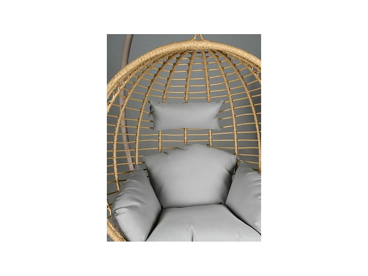 Balancelle ronde en polyrésine et acier