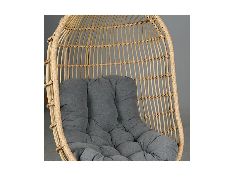 Balancelle ovale en polyrésine et acier