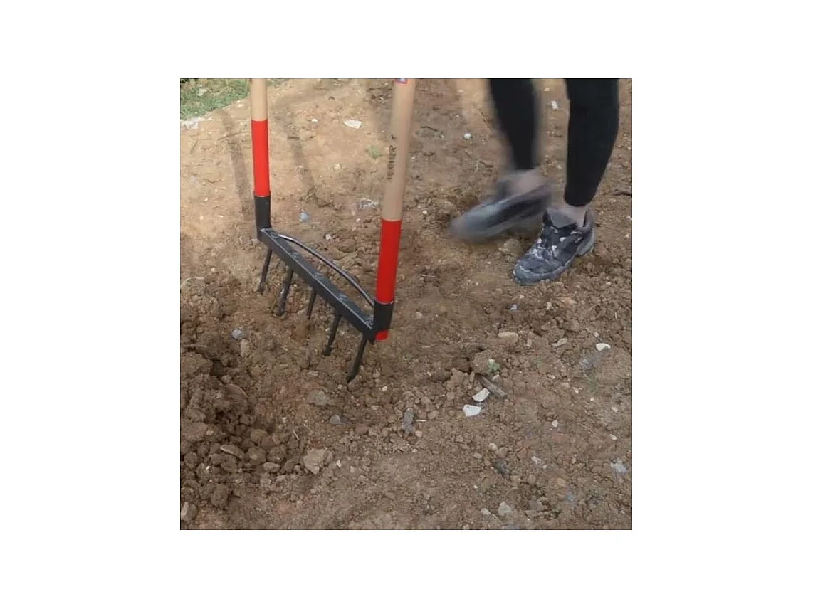 Grelinette / Grabegabel mit 5 Zacken (französische Herstellung)