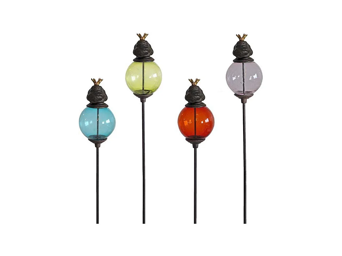 Juego de 4 estacas de bolas de colores Animales Ranas