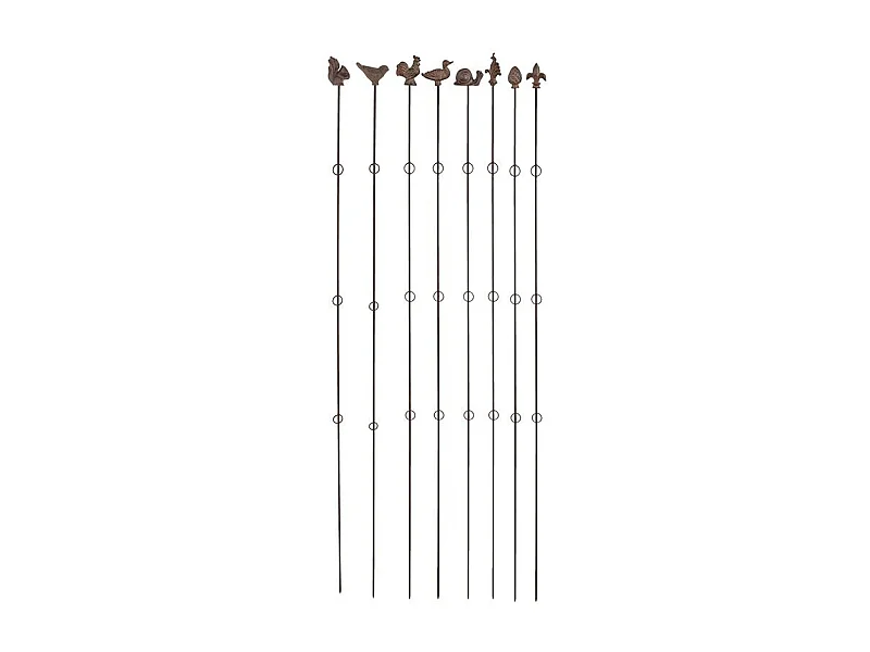 Supports à plantes verticaux (Lot de 8) Hauteur 175 cm