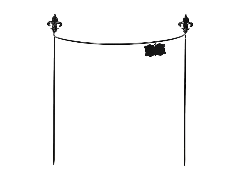 Tuteur à plantes demi-cercle en acier fleur de lys 60 cm