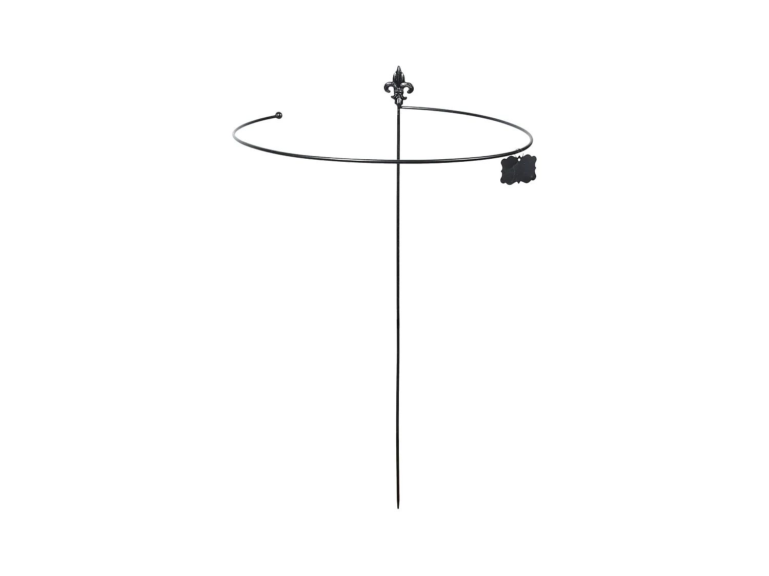 Tuteur à plantes rond en acier fleurs de lys 52 cm