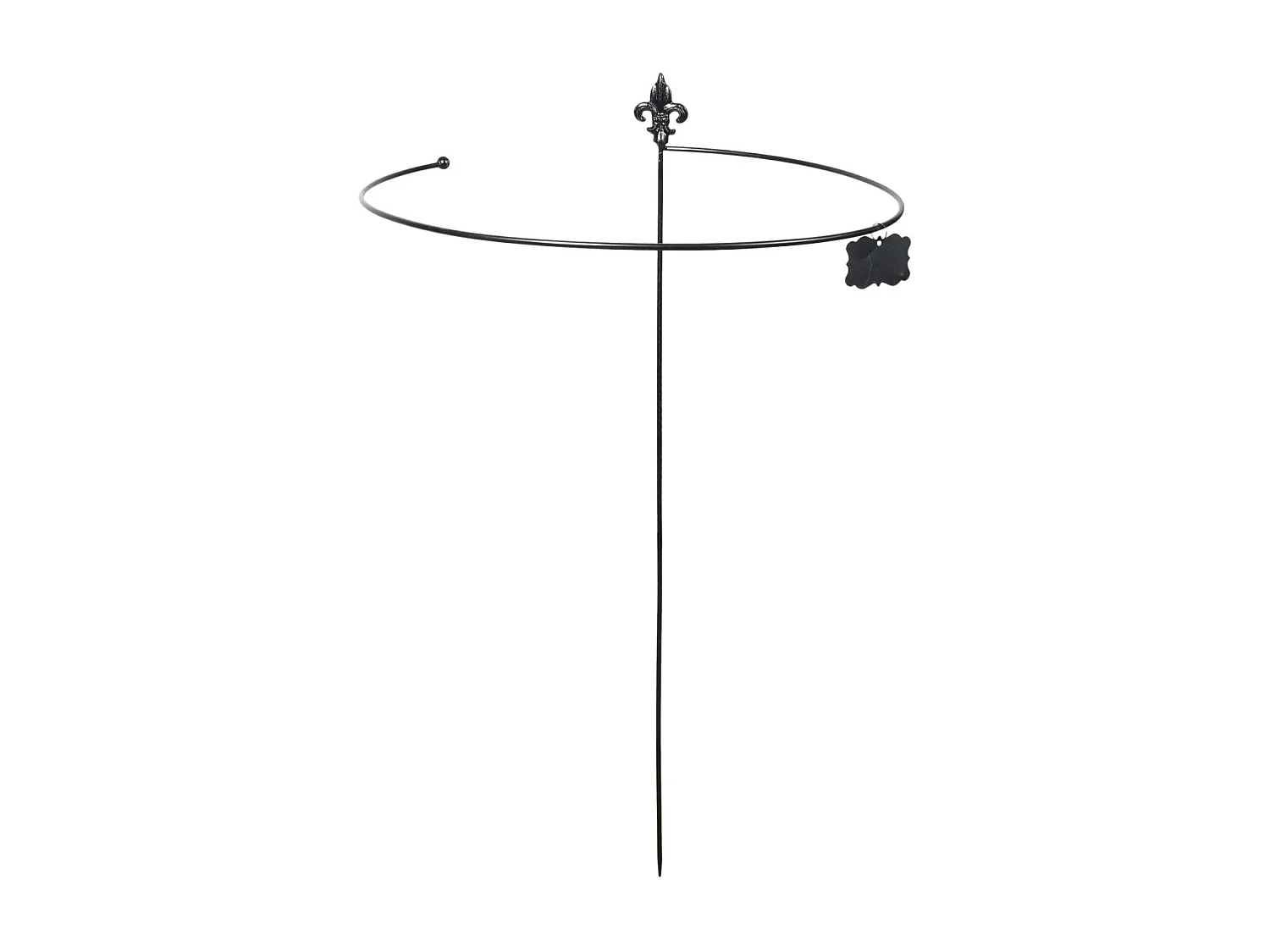 Tuteur à plantes rond en acier fleurs de lys 52 cm