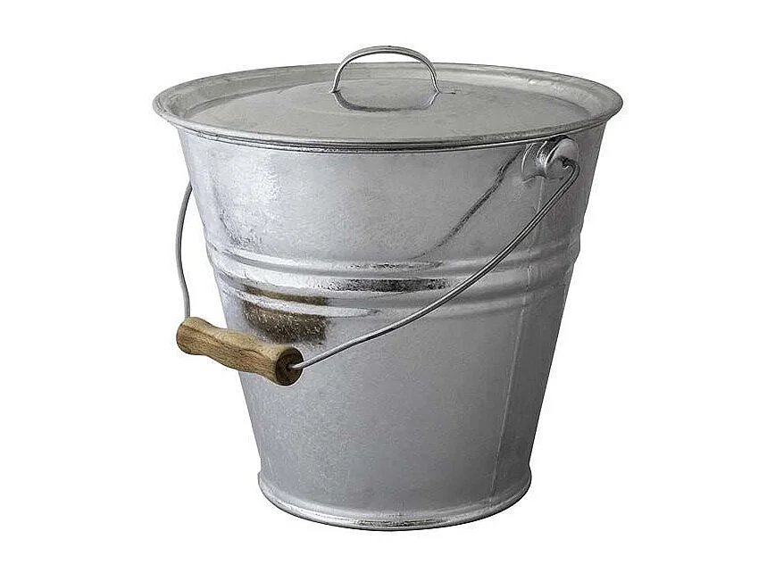 Seau cendres granulés ou compost avec couvercle 10 litres