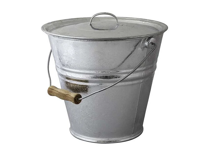 Seau cendres granulés ou compost avec couvercle 10 litres