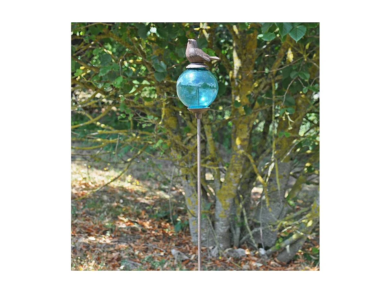 Set de 4 tuteurs boules colorées Animaux Oiseaux queues hautes